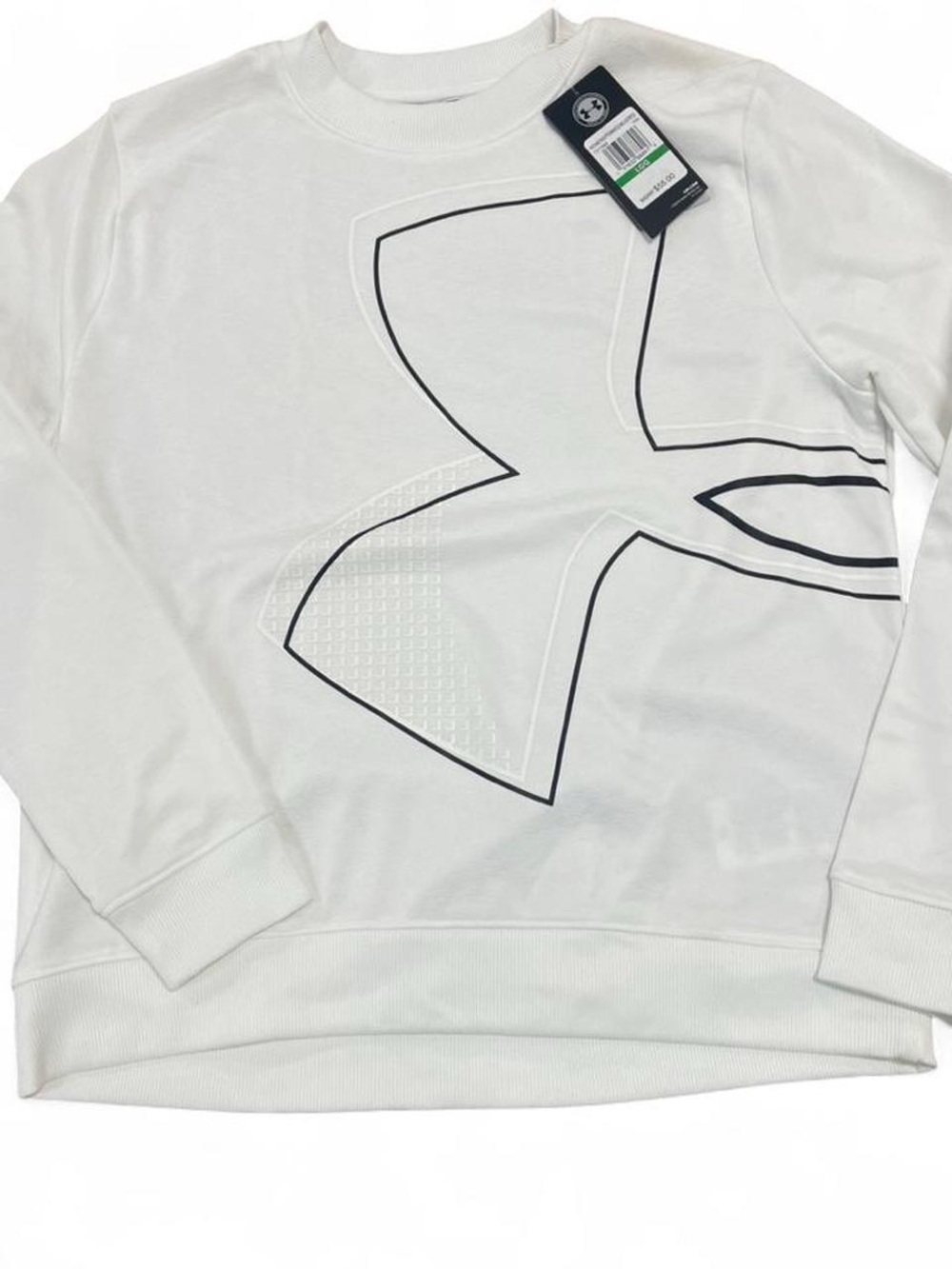 NWT Under Armour white crewneck sweatshirt women’s Size L #athleisure #fitness